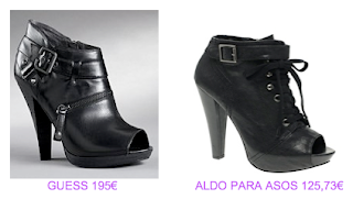 Abotinados peep toe 5 Guess vs Aldo